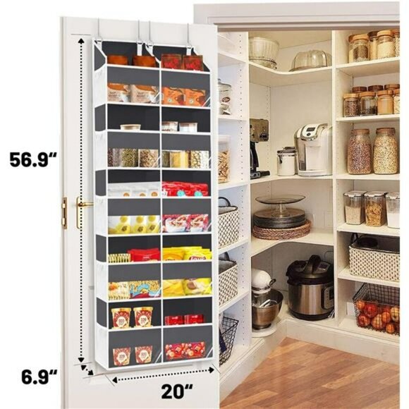 Over Door Organizer 5 Tier 10 Pocket Hanging Storage for Closet Bathroom - Picture 6 of 7